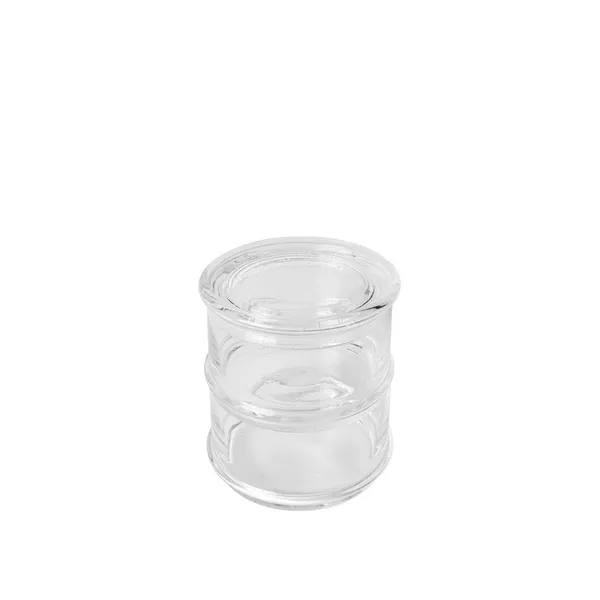 Boya Stackable Containers Ø10.5 cm Set of 2 Clear With Bubbles
