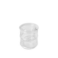 Boya Stackable Containers Ø10.5 cm Set of 2 Clear With Bubbles