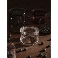 Boya Stackable Containers Ø10.5 cm Set of 2 Clear With Bubbles