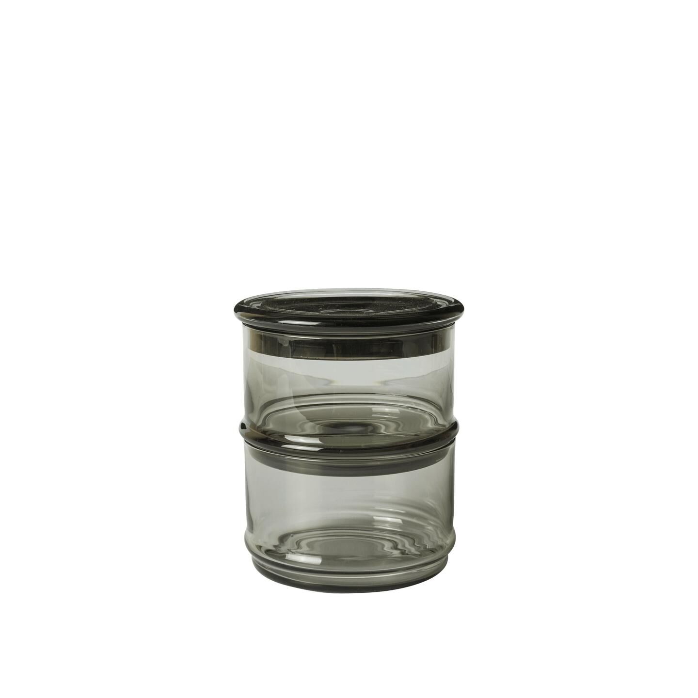 Boya Stablebare Beholdere Ø10.5 cm Sett med 2 Smoked Grey