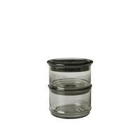 Boya Stackable Containers Ø10.5 cm Set of 2 Smoked Grey