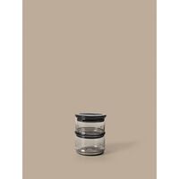 Boya Stackable Containers Ø10.5 cm Set of 2 Smoked Grey