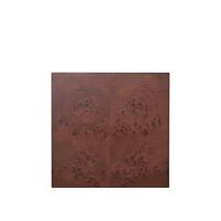 Burl Cube Side Table Dark Stained Burl