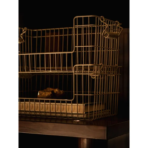 Cala Open Stackable Basket H13 cm Set of 2 Cashmere