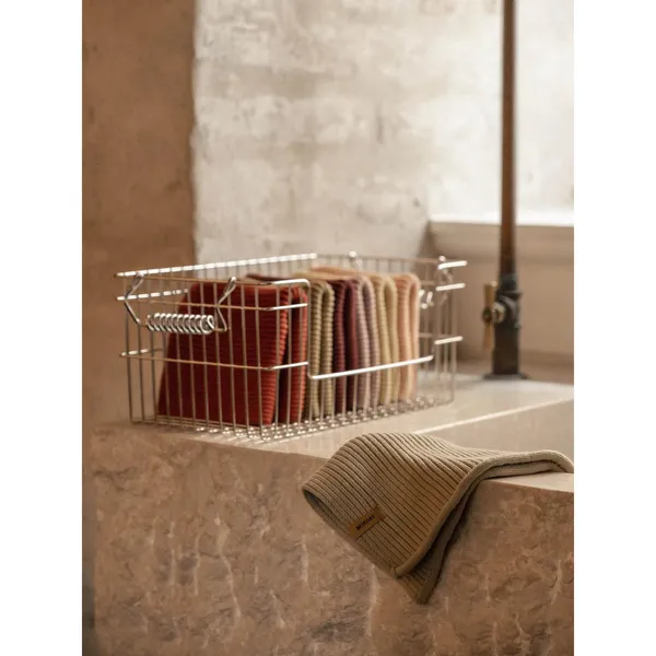 Cala Open Stackable Basket H13 cm Set of 2 Stainless Steel