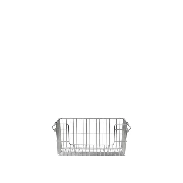 Cala Open Stackable Basket H13 cm Set of 2 Stainless Steel
