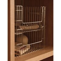 Cala Open Stackable Basket H13 cm Set of 2 Stainless Steel