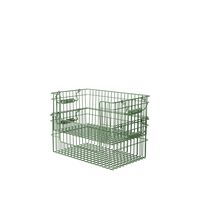 Cala Offener Stapelbarer Korb H13 cm 2er-Set Verdant Green