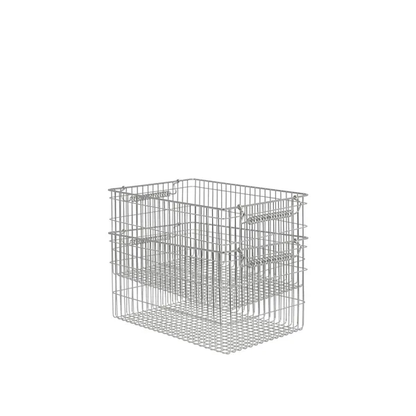 Cala Stackable Baskets Set of 2 Stainless Steel