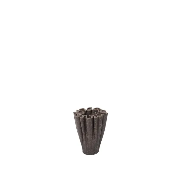 Dedali Vase H11 cm Dunkelbraun