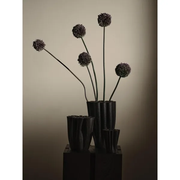 Dedali Vase H18 cm Dark Brown