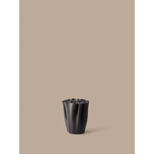 Dedali Vase H18 cm Dark Brown