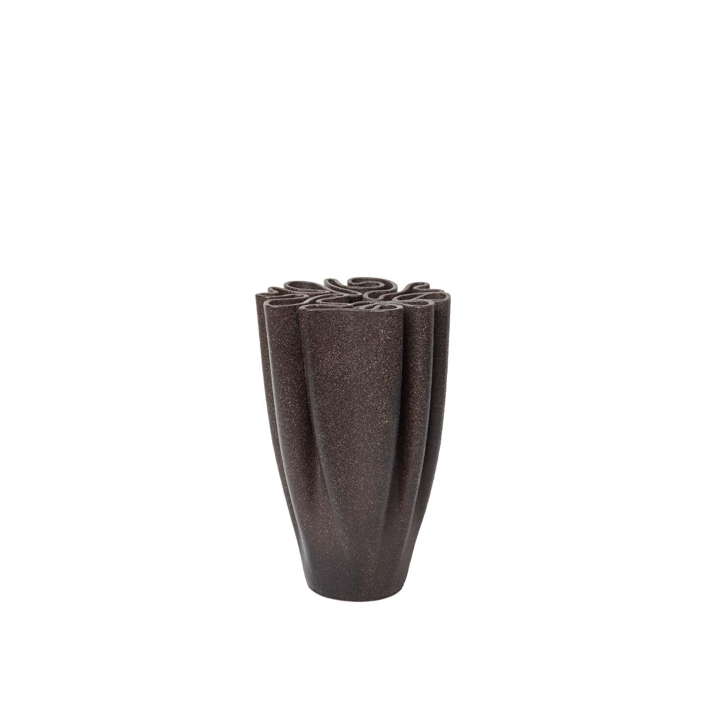 Dedali Vase H25 cm Mørkebrun