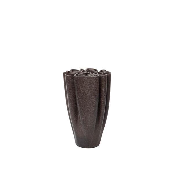 Dedali Vase H25 cm Mørkebrun
