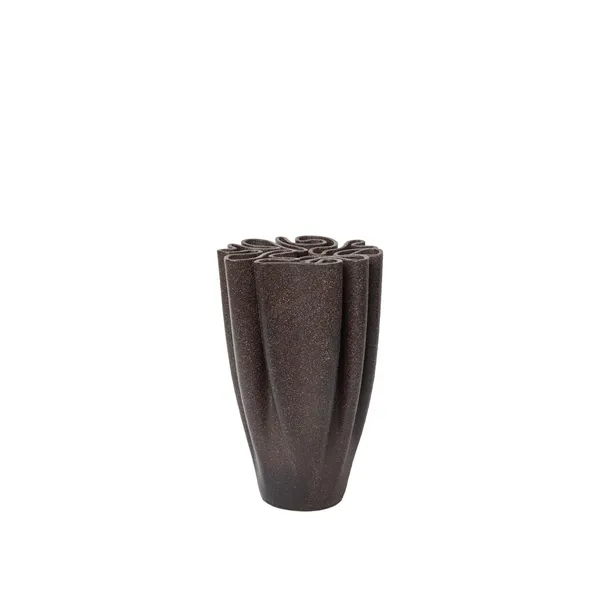 Dedali Vase H25 cm Mørkebrun
