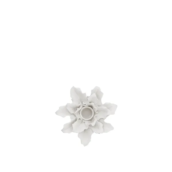 Holly Leaf Candle Holder Off-White