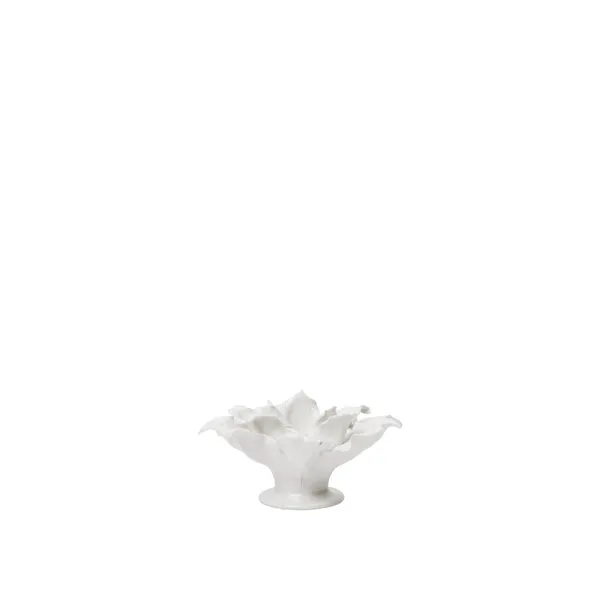 Holly Leaf Candle Holder Off-White