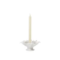Holly Leaf Candle Holder Off-White