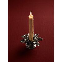 Holly Leaf Candle Holder Silver