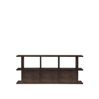 Kona Bücherregal 3x2 mit 3 Schrankeinsätzen Dark Stained