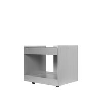 Lager Low Trolley With Drawer Aluminium