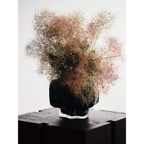 Mokuri Vase H15 cm Black