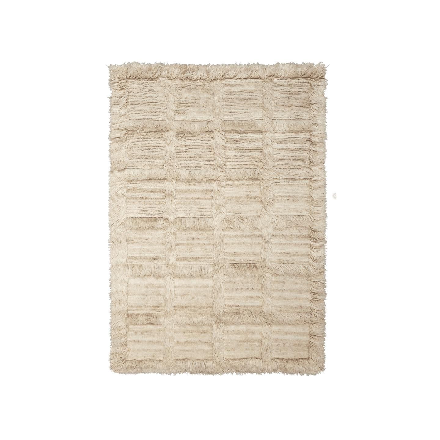 Norte Rutenett Teppe 160x235 cm Natural