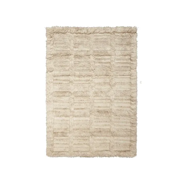 Norte Grid Rug 160x235 cm Natural