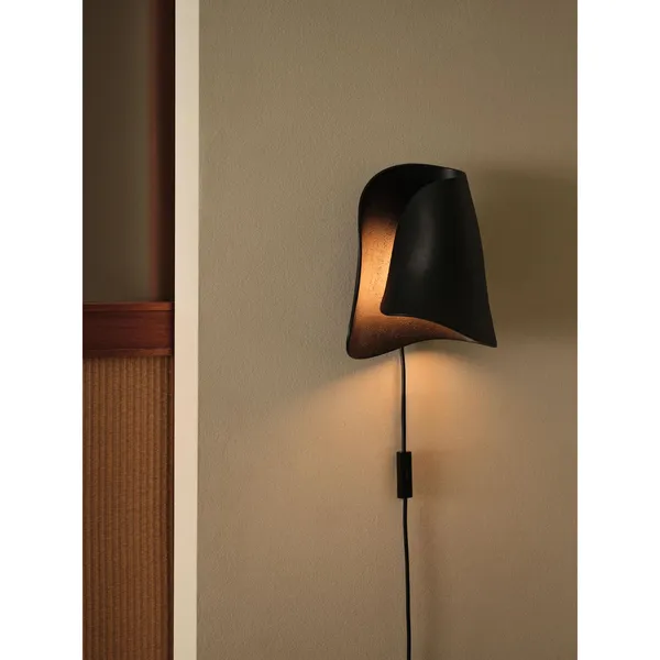 Oyster Aplique de Pared Negro
