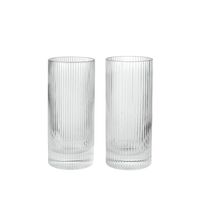 Ripple Highball Glasses Set of 2 Clear