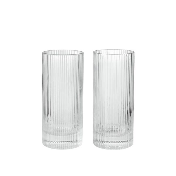 Ripple Highball Glasses Set of 2 Clear