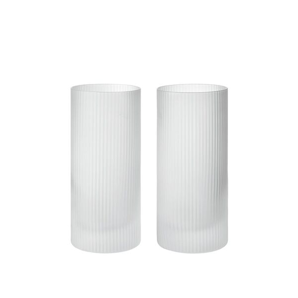 Ripple Highball Glasses Set of 2 Frosted