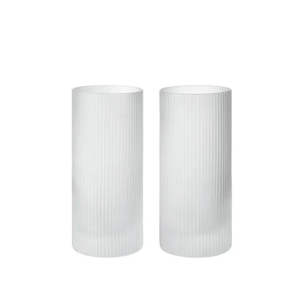 Ripple Highball Glasses Set of 2 Frosted