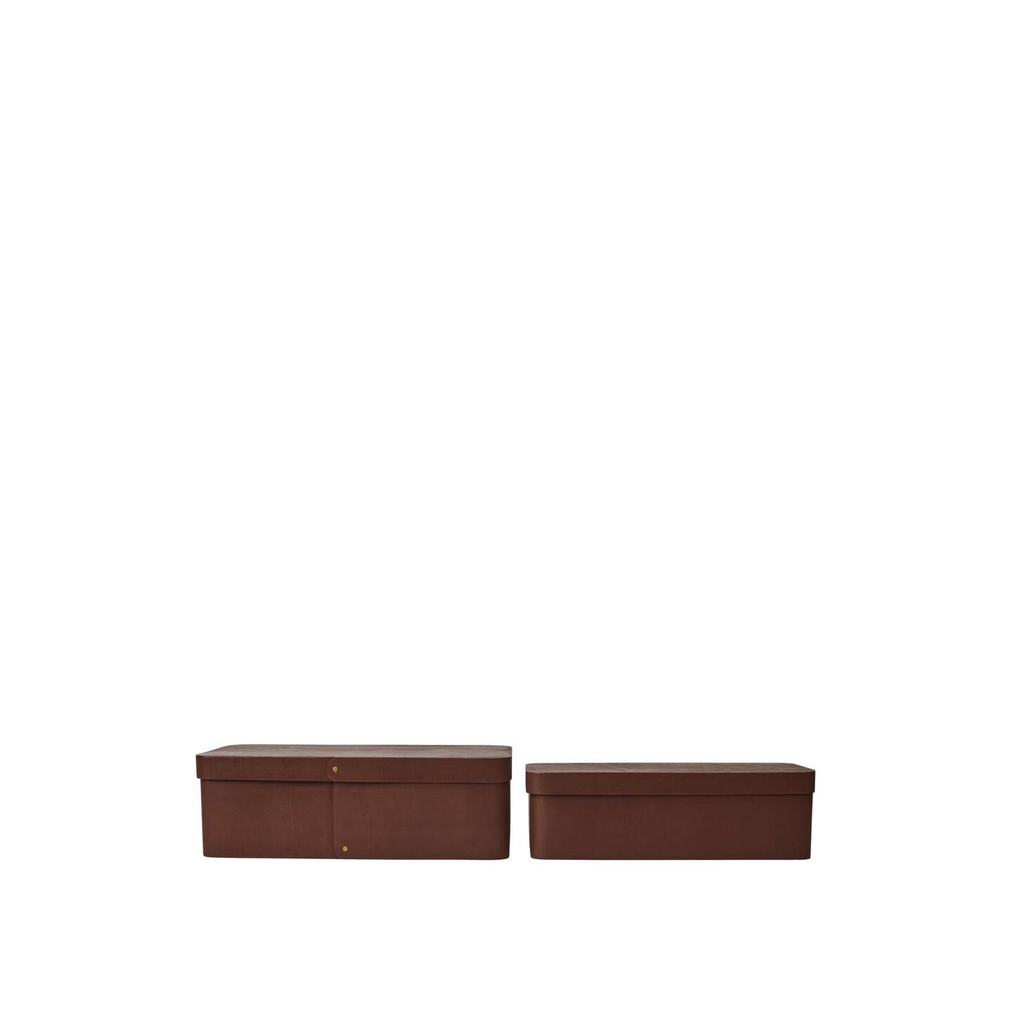 Vekla Bokser Long Sett med 2 Dark Pecan