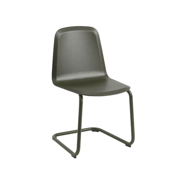 Brink Dining Chair Cantilever Base Dark Olive
