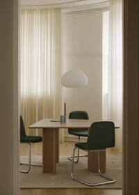 Brink Dining Chair Cantilever Base Dark Olive