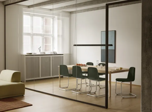 Brink Dining Chair Cantilever Base Dark Olive