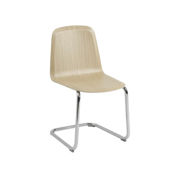Brink spisebordsstol med cantilever-base i eg/krom