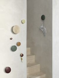 Dots Wood Hook Ø13 Yellow-Beige