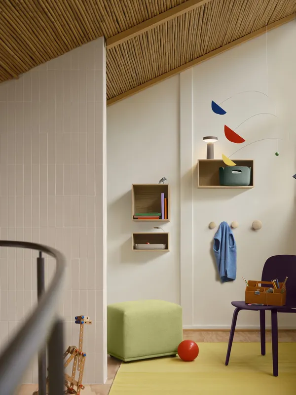Dots Wood Hook Ø13 Yellow-Beige