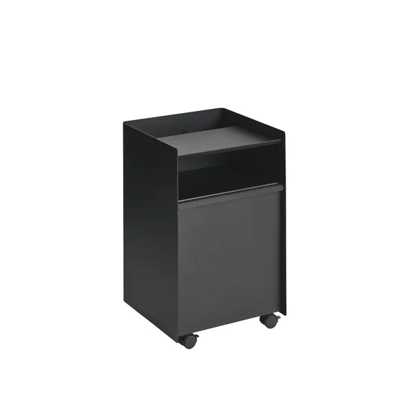 Folded Trolley H61.5 with Drawer Black