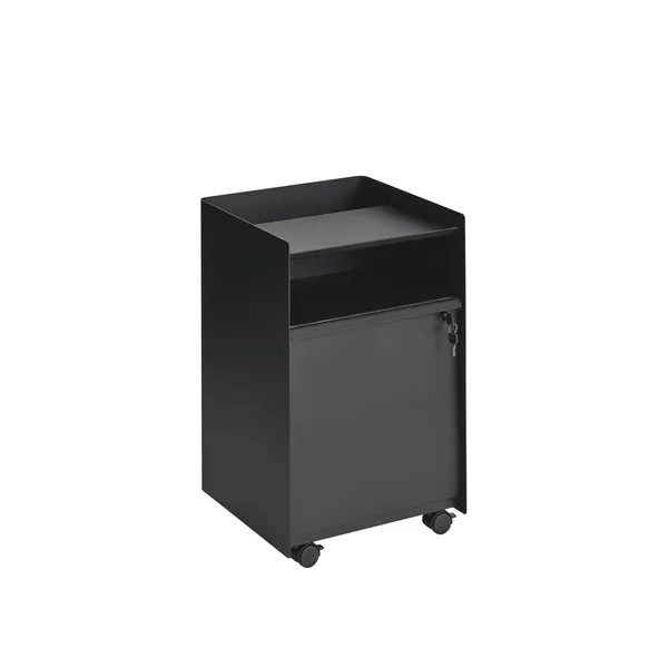 Folded Trolley H61.5 mit abschließbarer Schublade Schwarz