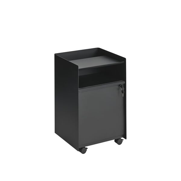 Folded Trolley H61.5 med låsbar skuffe, sort
