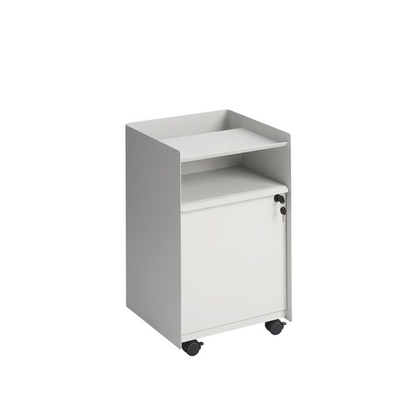 Folded Trolley H61.5 with Lockable Drawer Grey