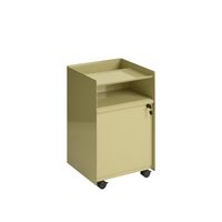 Folded Trolley H61.5 mit abschließbarer Schublade Dunkelbeige Grün