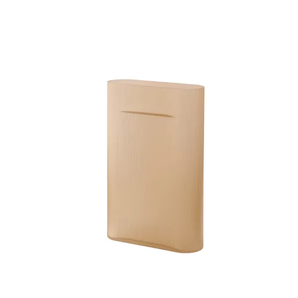 Ridge Vase H48.5 Light Orange