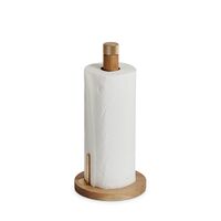 Sina Kitchen Roll Holder Oak/Brass