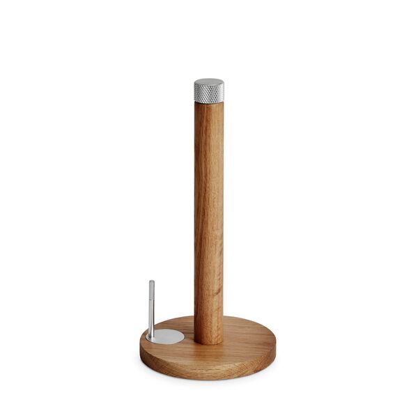 Sina Kitchen Roll Holder Oak/Steel