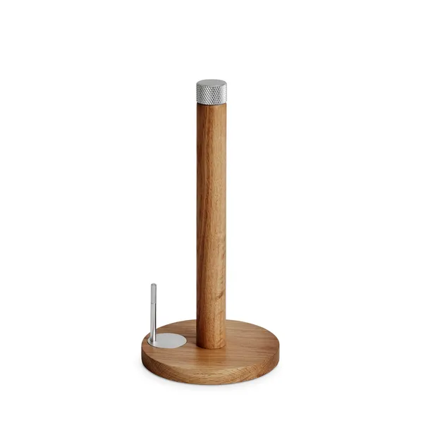 Sina Kitchen Roll Holder Oak/Steel