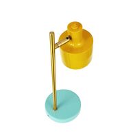 Ocean Mini bærbar bordlampe LED, karry/turkis/messing